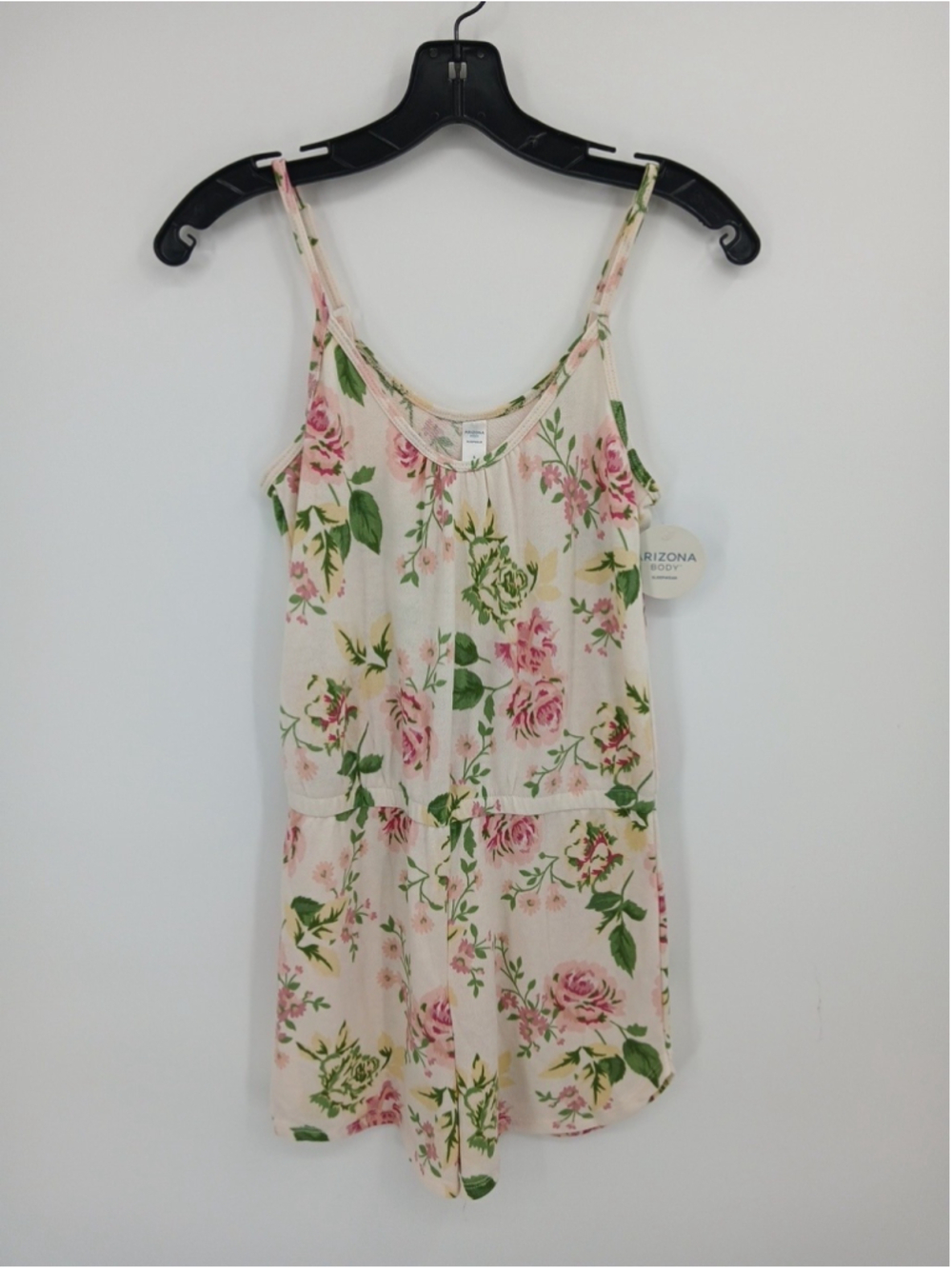 New Arizona Body Sleepwear Romper Size S Floral Polyester Blend